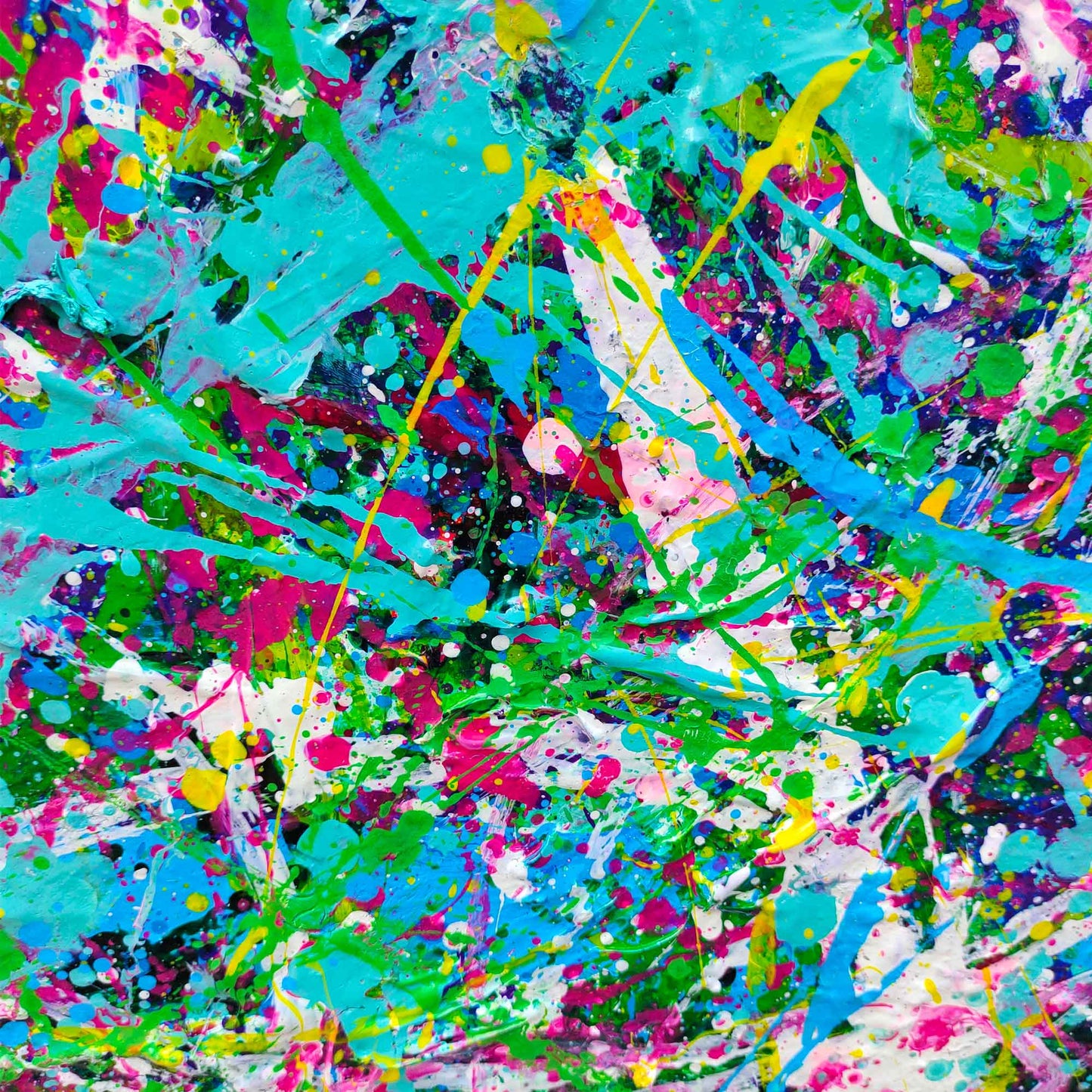 Vibrant Maleri i Olie på Lærred