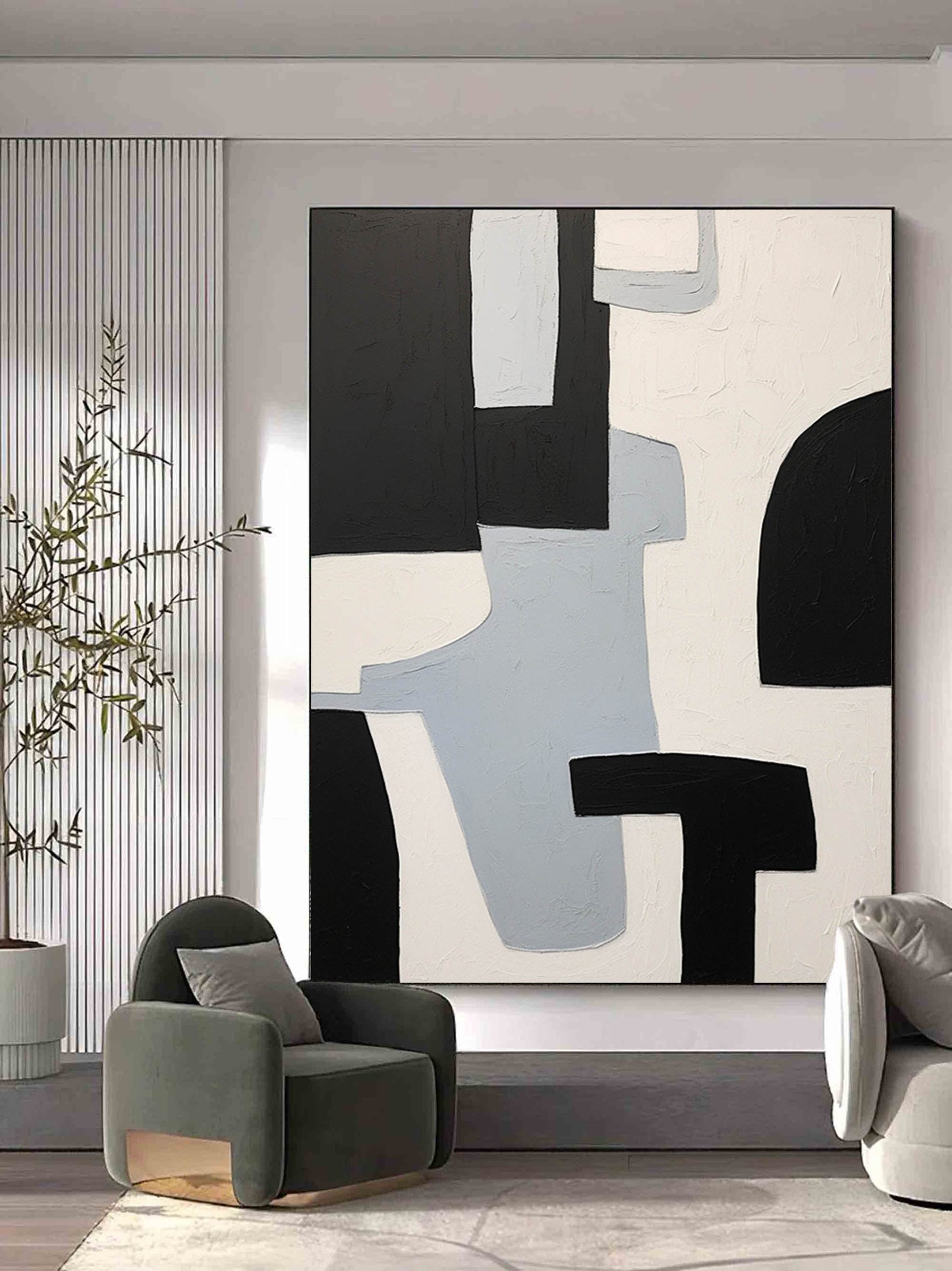 Minimalistisk Vægkunst i Akryl