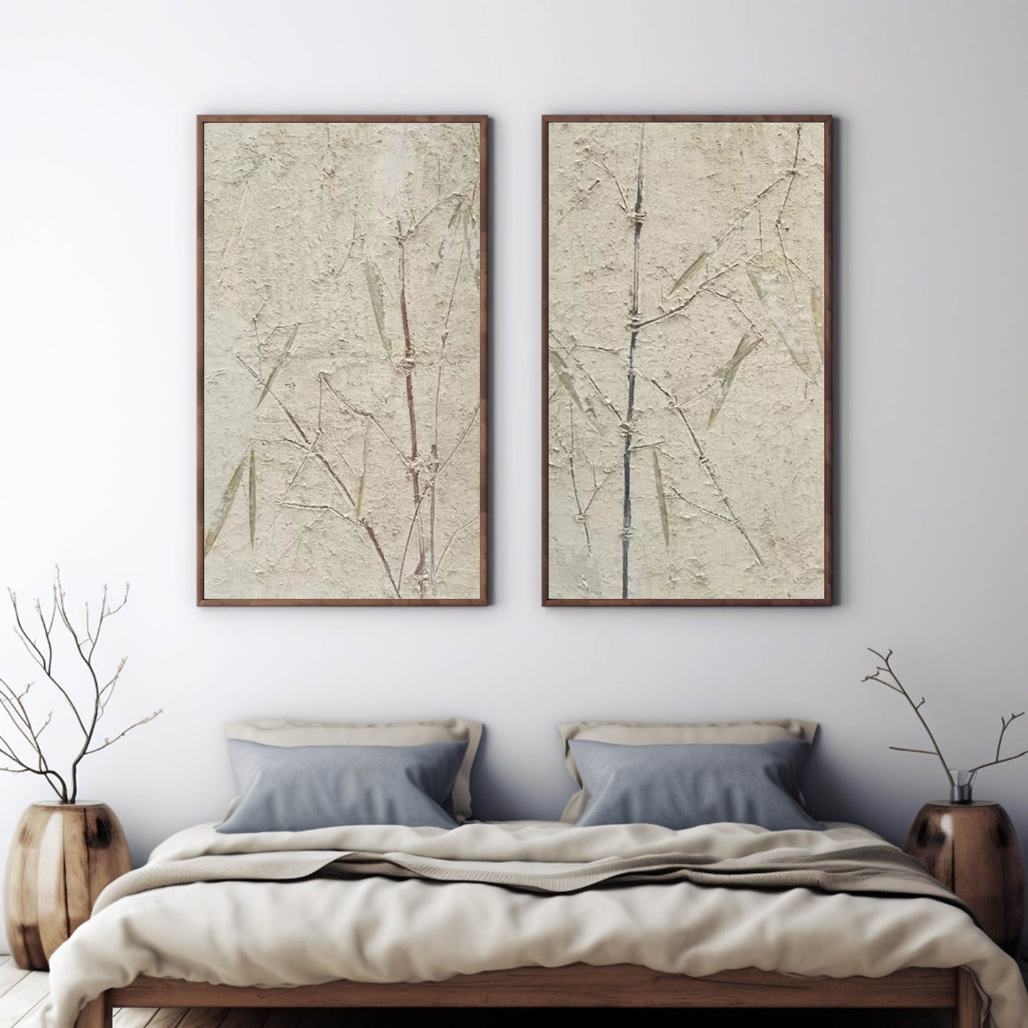 Wabi-Sabi Vægkunst i Bambus