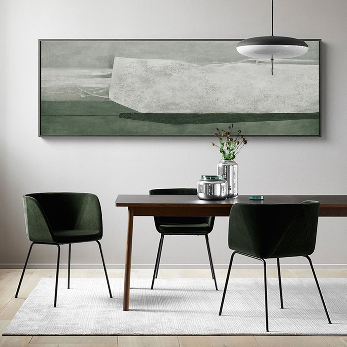 Minimalistisk Maleri i Lærred