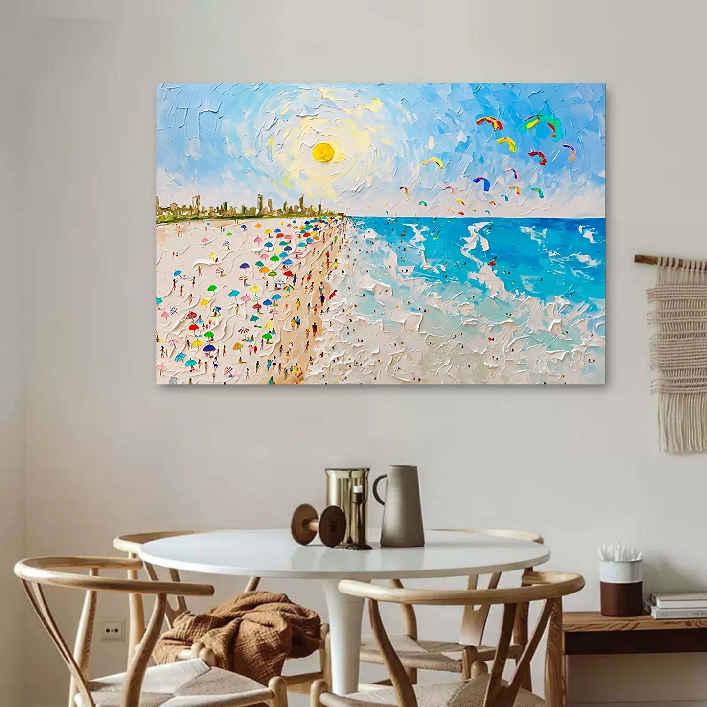 Vibrant Maleri i Akryl på Lærred