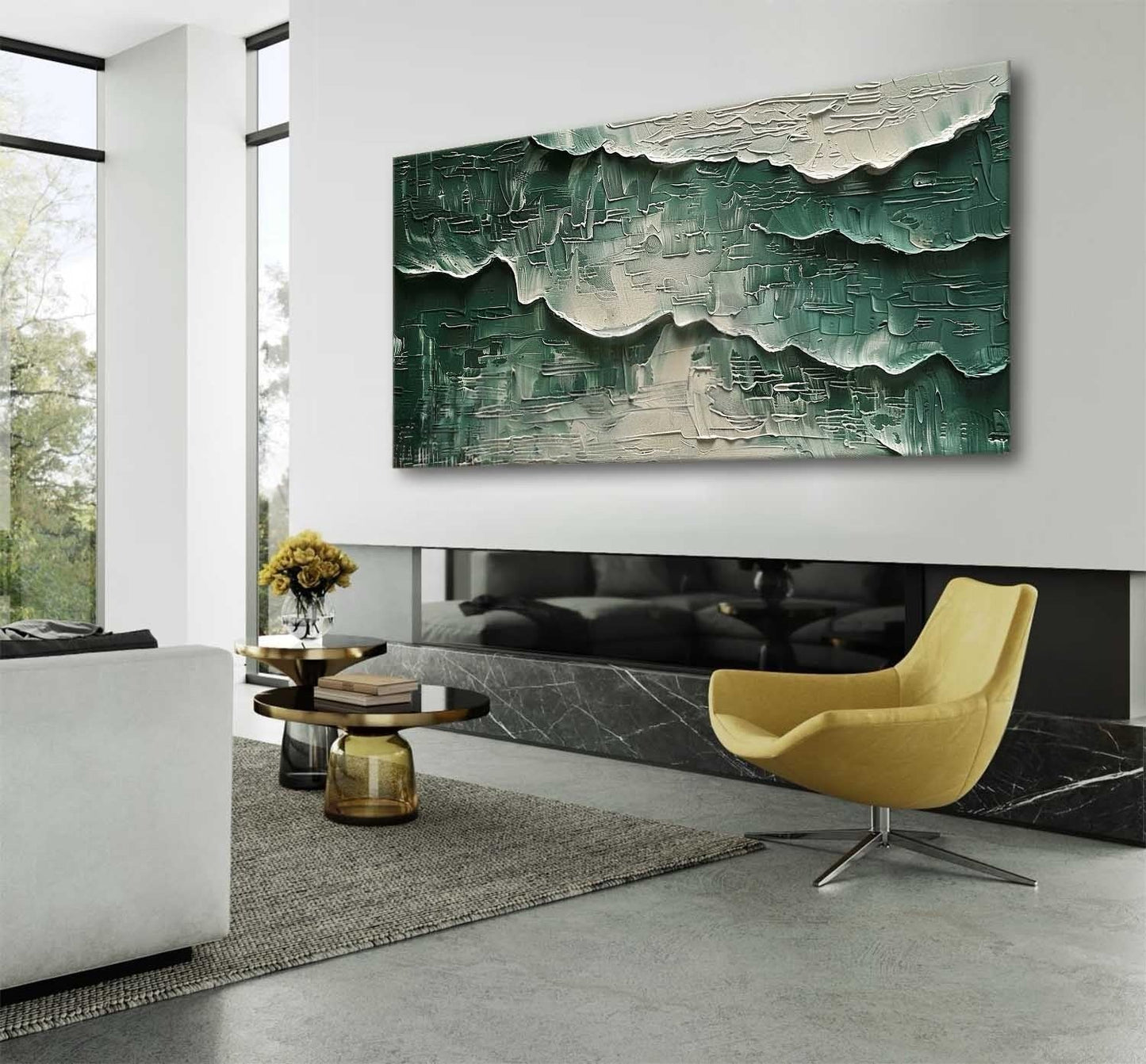 Vægkunst Billede i 3D Impasto Puds