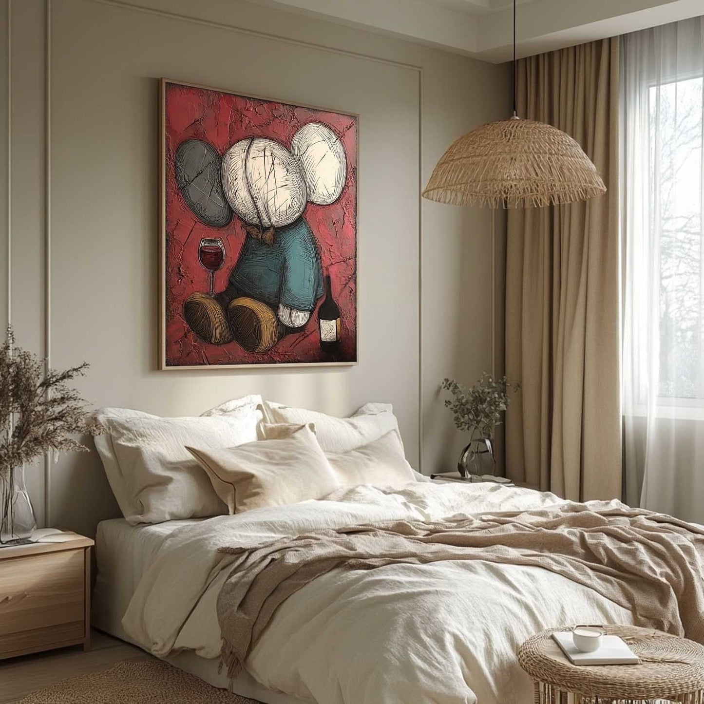 Kaws Maleri i Akryl på Lærred