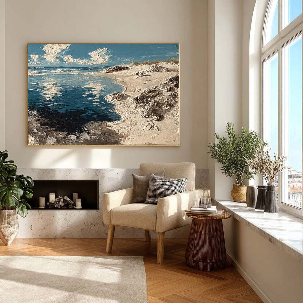 Solen Maleri i Impasto Teknik