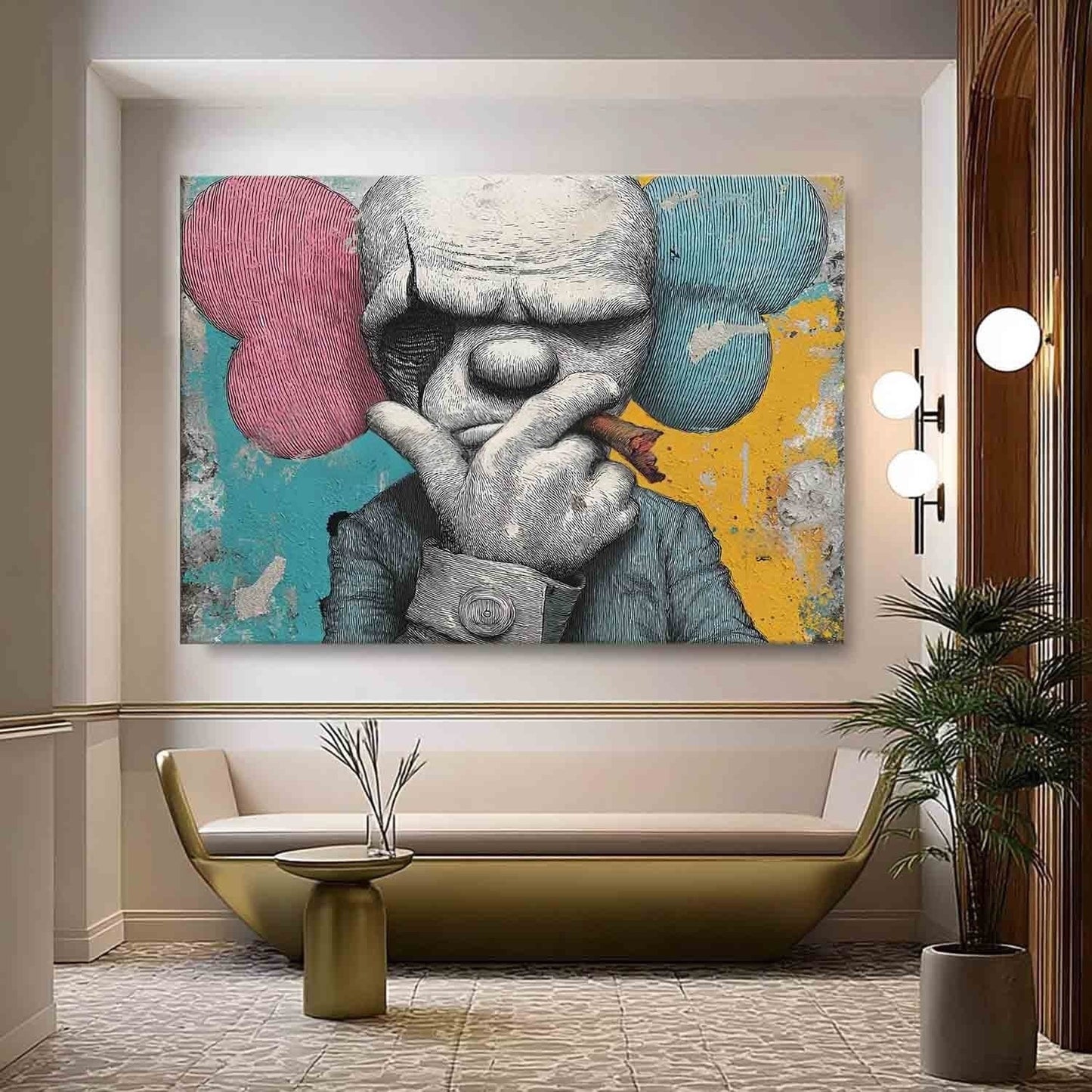 Kaws Kunstmaleri i Akryl