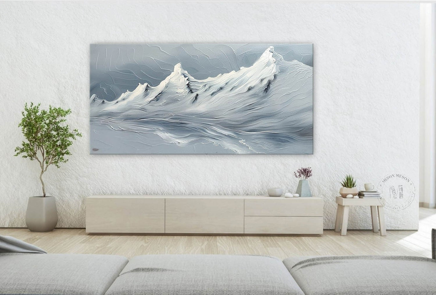 Vægkunst Maleri i Impasto Teknik