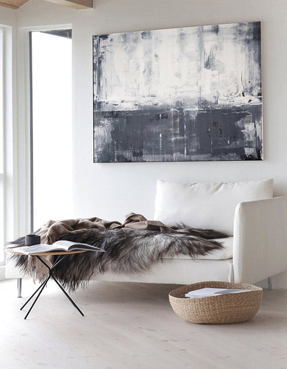 Minimalistisk Maleri i Lærred