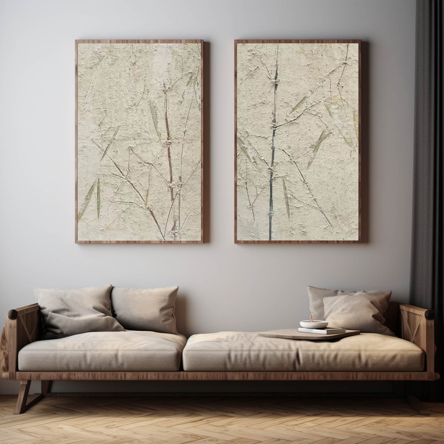 Wabi-Sabi Vægkunst i Bambus