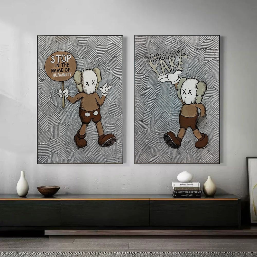 Kaws Maleri sæt i Lærred