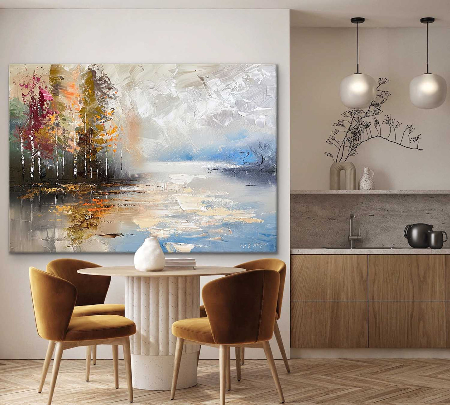 Efterårs Maleri i Impasto Teknik