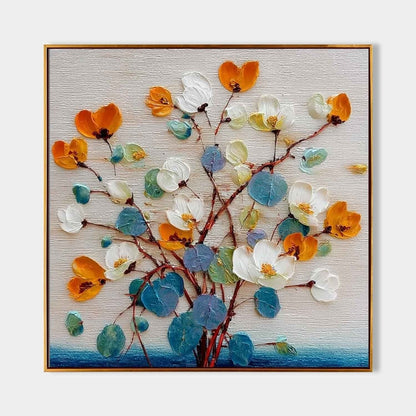 Efterårsblomst Maleri i Akryl