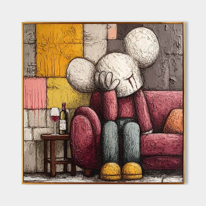 Kaws Maleri i Akryl på Lærred