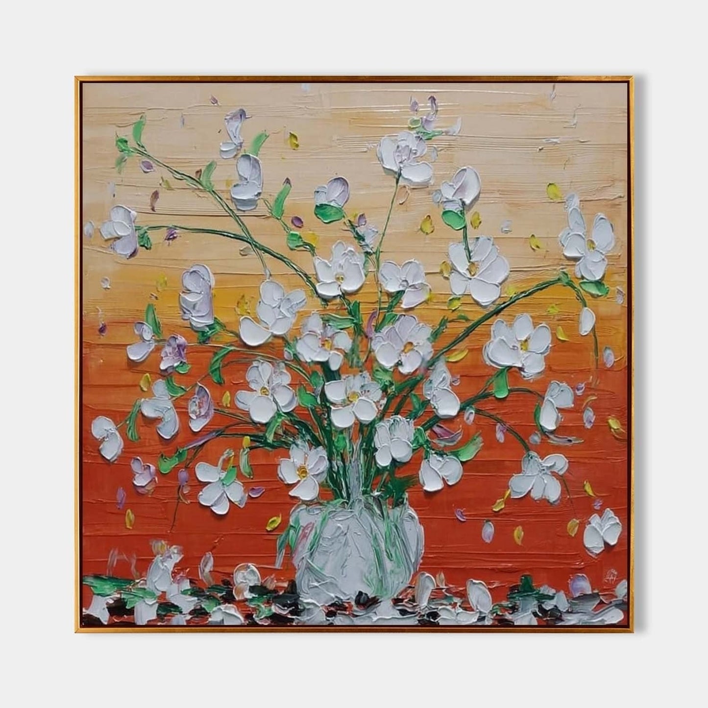 Blomster Buket i Akrylmaleri