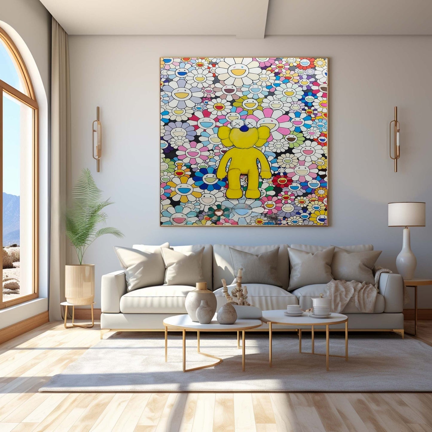 Bearbrick Pop Art Maleri i Lærred