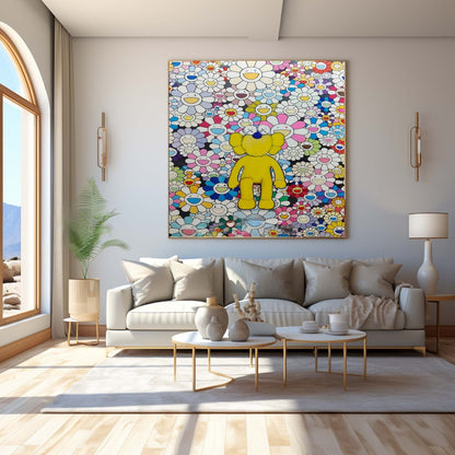Bearbrick Pop Art Maleri i Lærred