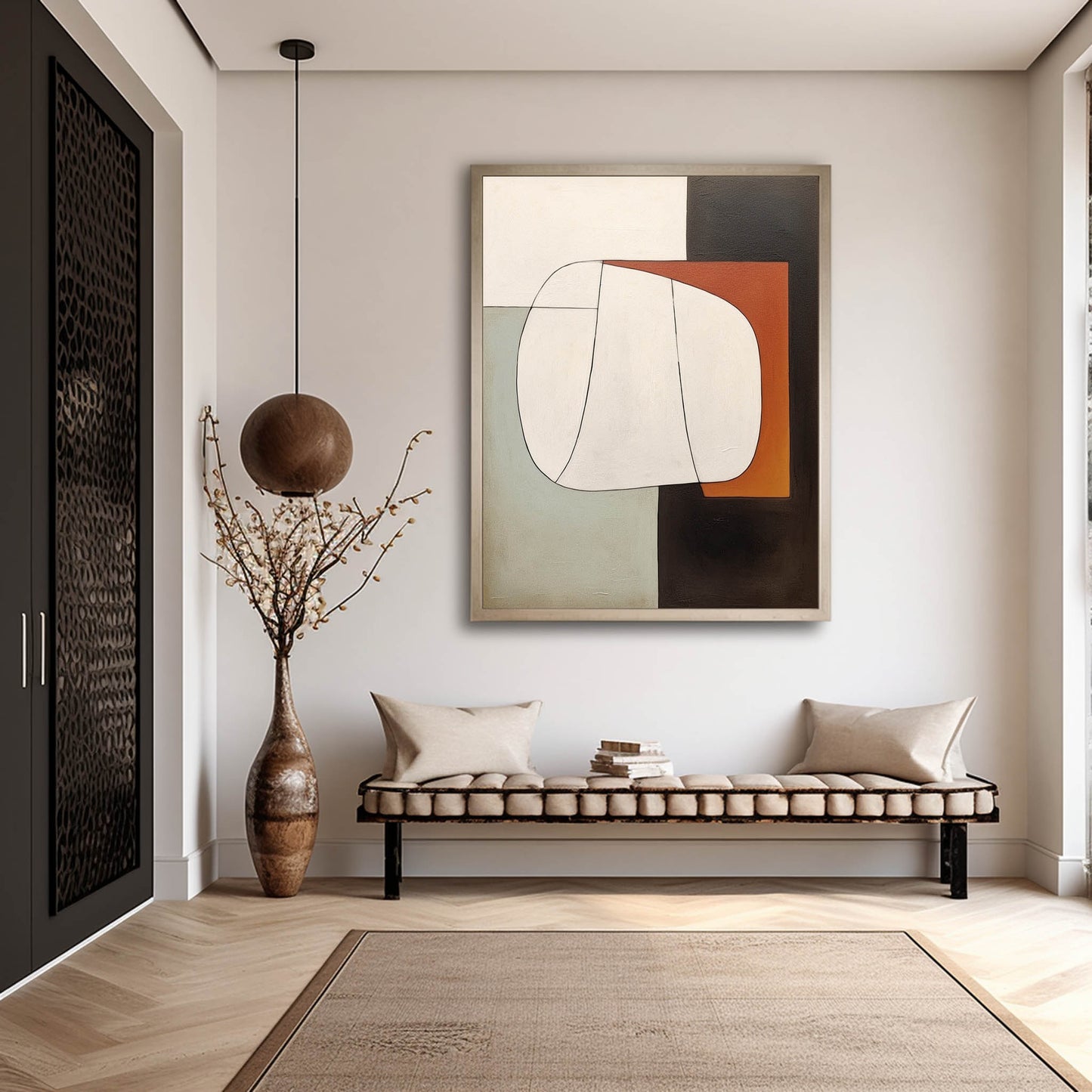 Mid-Century Maleri i Lærred