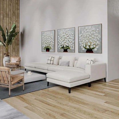 Hvid Maleri i 3D Impasto Teknik