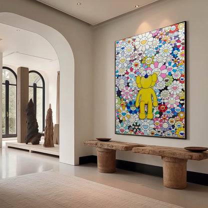 Bearbrick Pop Art Maleri i Lærred