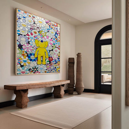 Bearbrick Pop Art Maleri i Lærred
