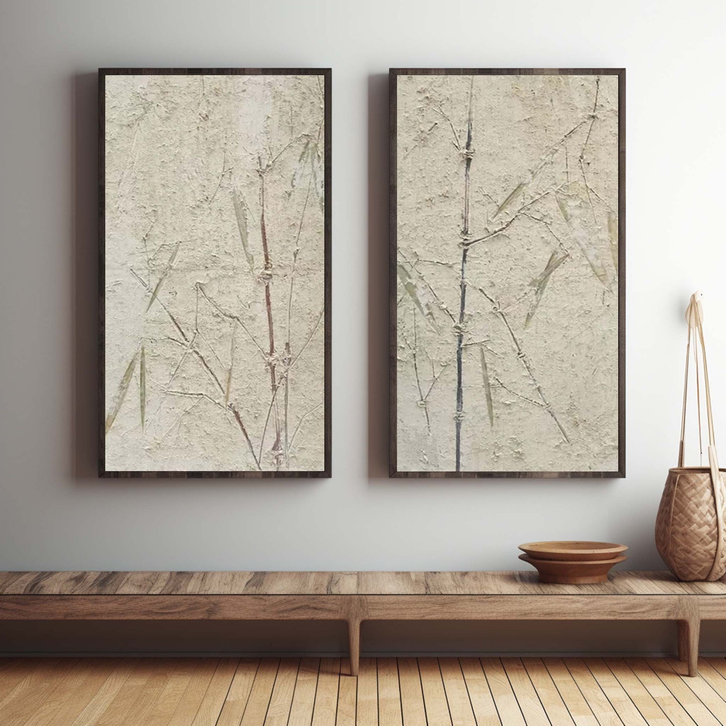 Wabi-Sabi Vægkunst i Bambus
