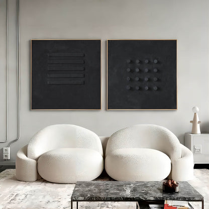 Minimalistisk Maleri i Lærred
