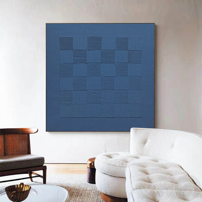 Indigo Vægkunst i Lærred