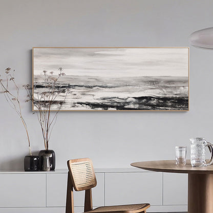 Monokrom Vægkunst i Lærred