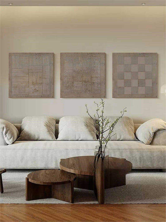 Wabi-Sabi Vægkunst i Lærred