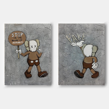 Kaws Maleri sæt i Lærred