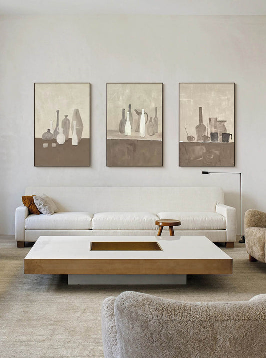 Vægkunst Triptyk i Lærred