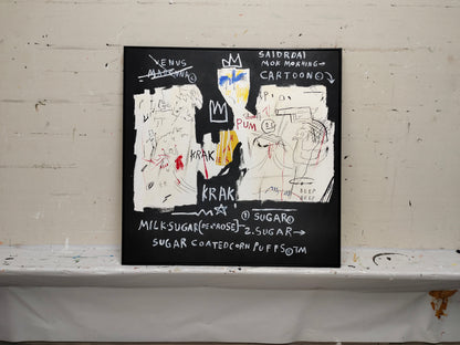 Basquiat Maleri i Akryl på Lærred