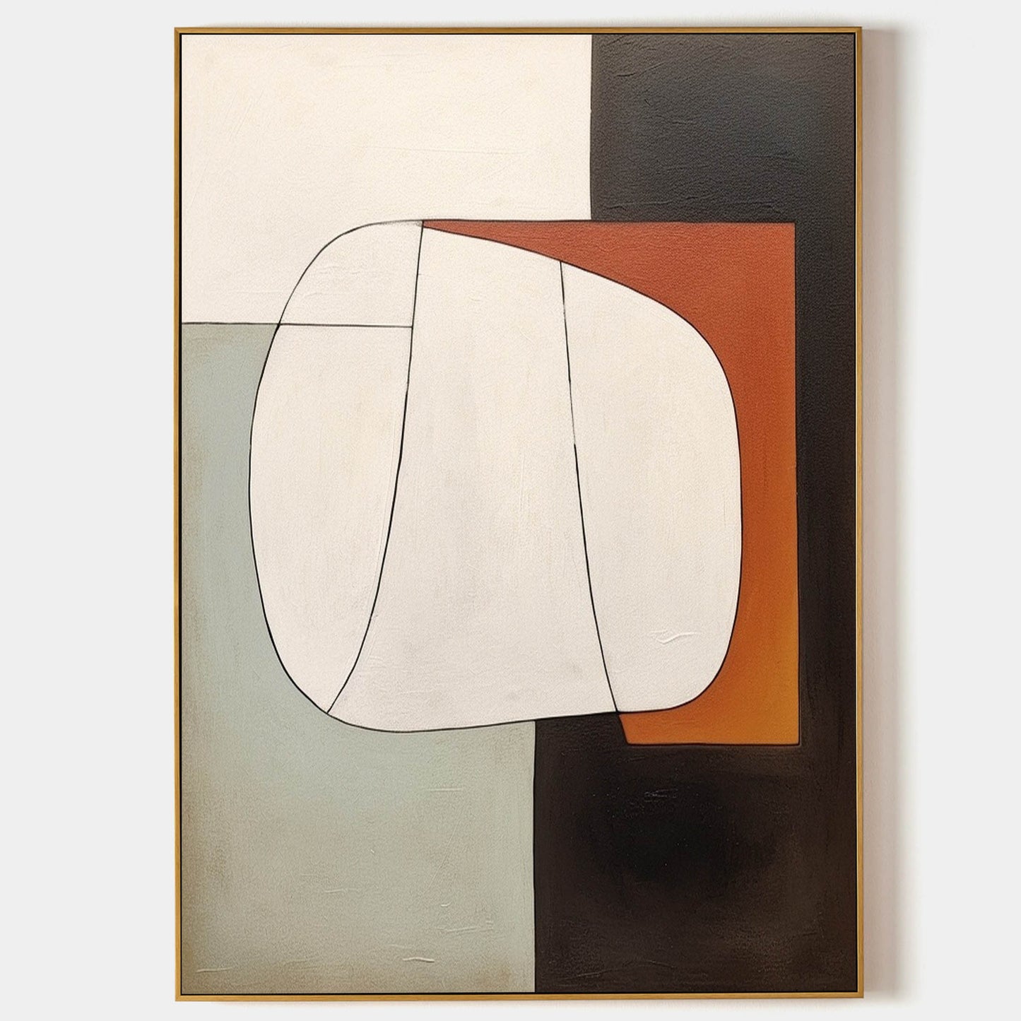 Mid-Century Maleri i Lærred