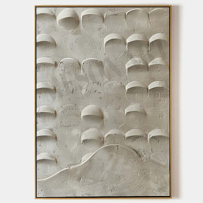 Beton Vægkunst i Relief Maleri