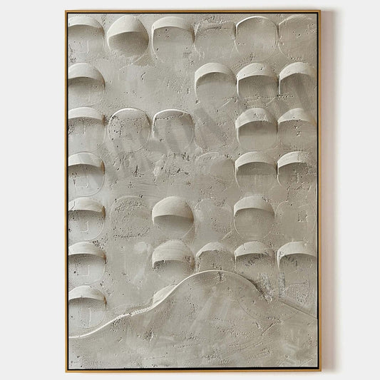 Beton Vægkunst i Relief Maleri