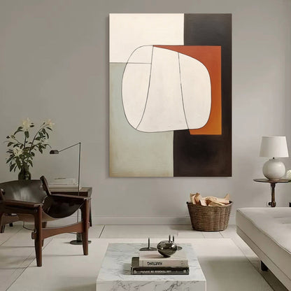Mid-Century Maleri i Lærred