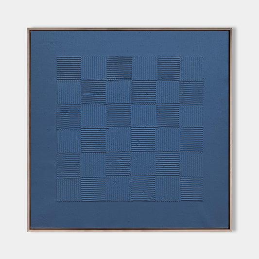 Indigo Vægkunst i Lærred