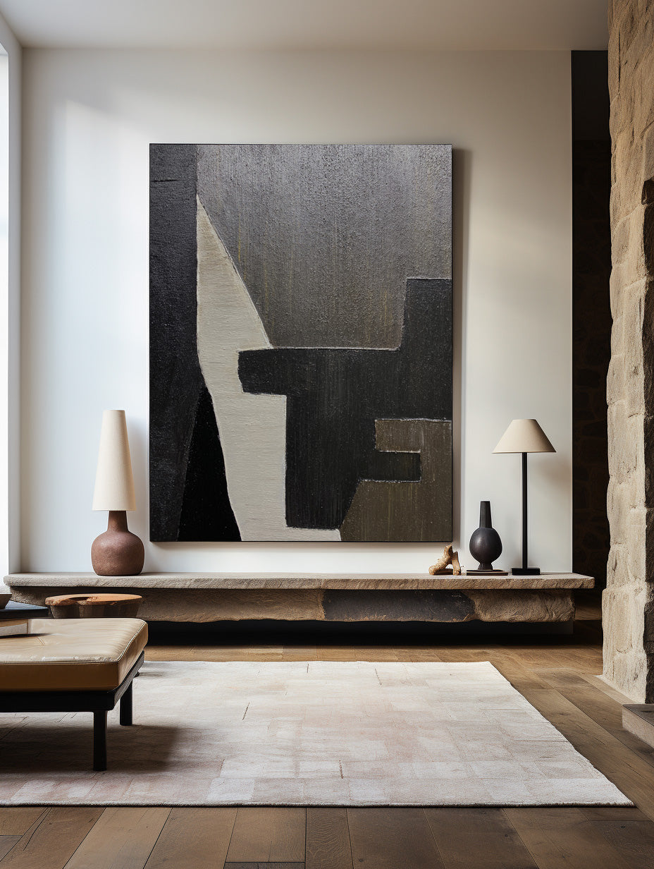 Minimalistisk Vægkunst i Lærred