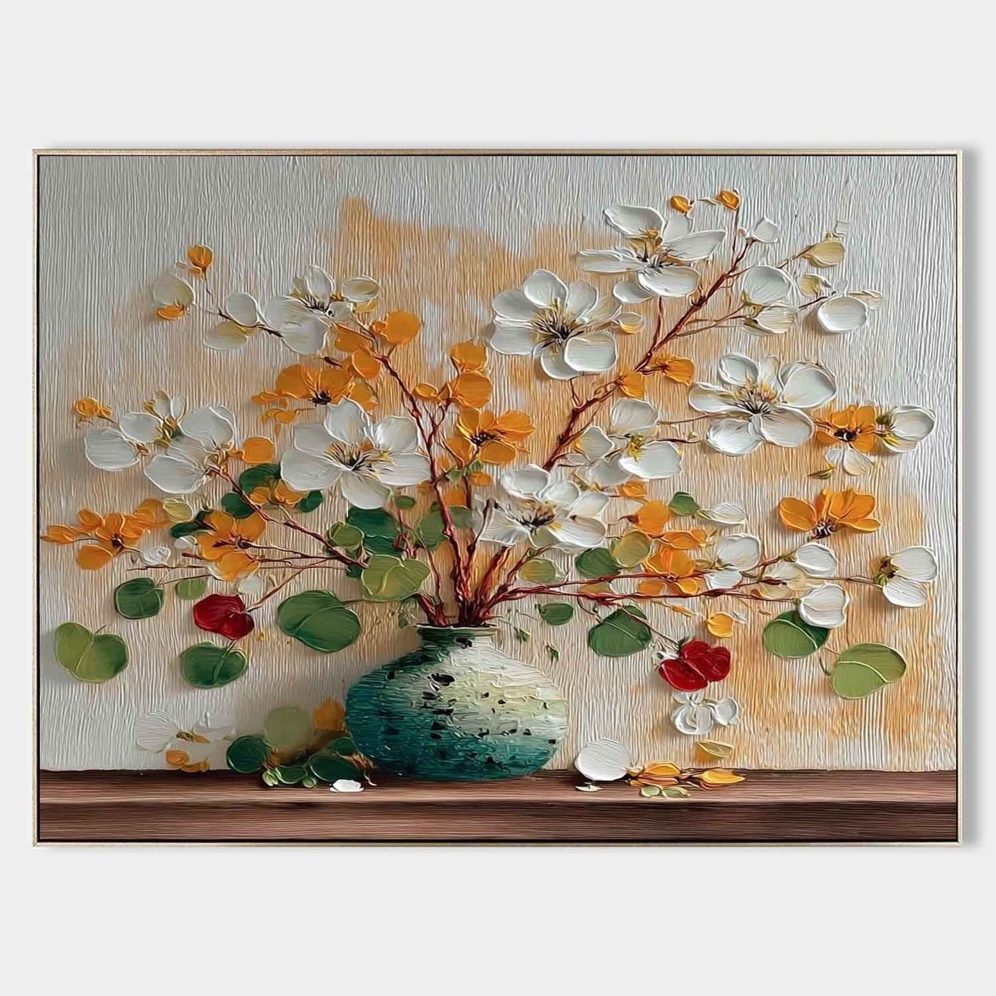 Efterårsblomster Maleri i Akryl