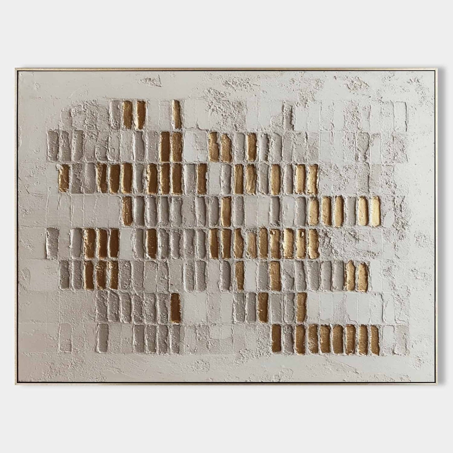 Vægkunst Billede i Guld 3D Impasto