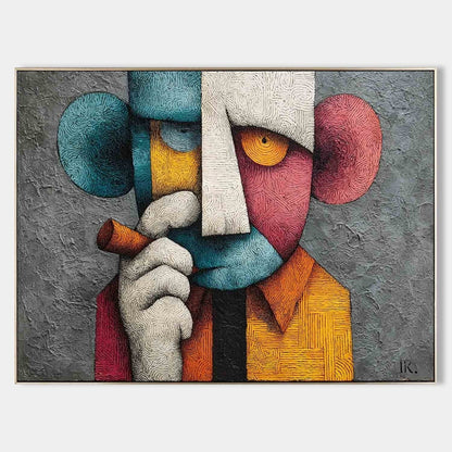 Cubist Vægkunst i Lærred