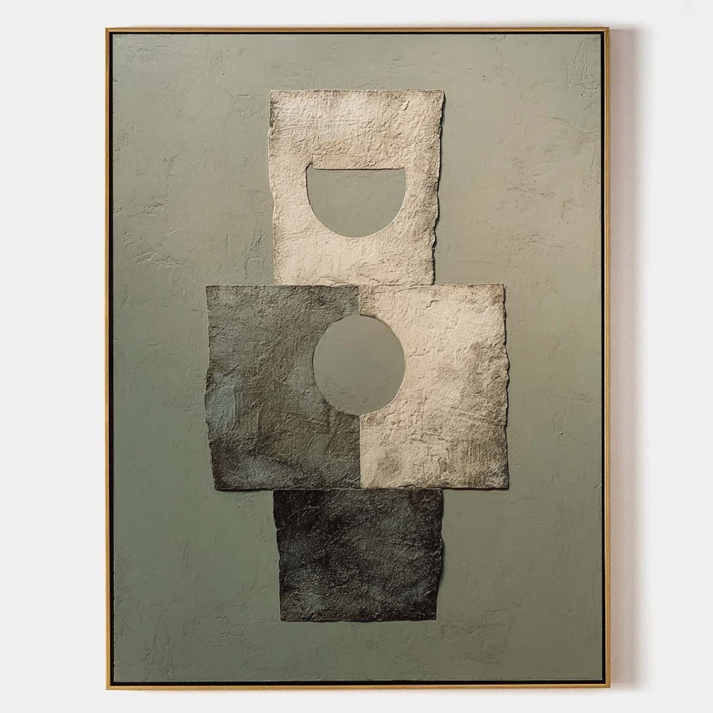 Wabi-Sabi Vægkunst i Lærred