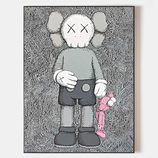 KAWS Figur i Kunstnerisk Maleri
