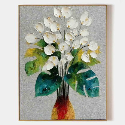 Hvid Maleri i Impasto Teknik