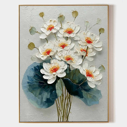 Hvid Maleri i Impasto Teknik