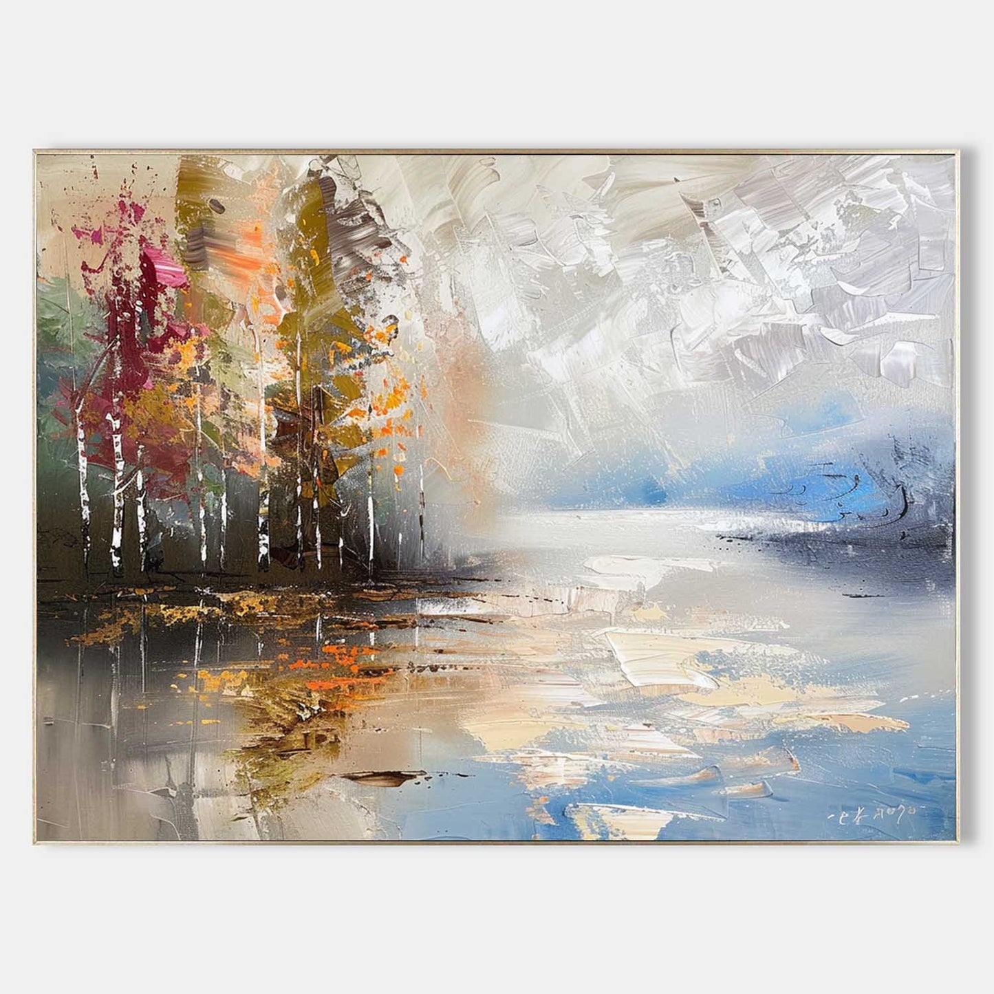 Efterårs Maleri i Impasto Teknik