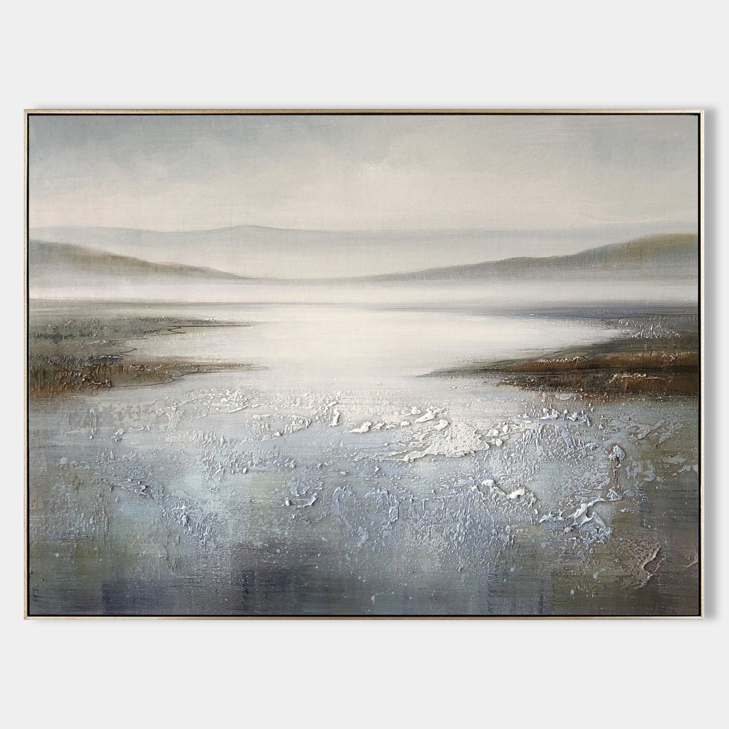 Misty Landskab Maleri i Akryl