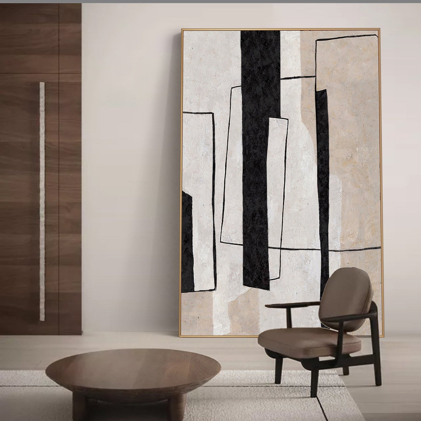 Geometrisk Kunsttryk i Lærred