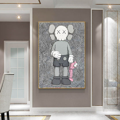 KAWS Figur i Kunstnerisk Maleri