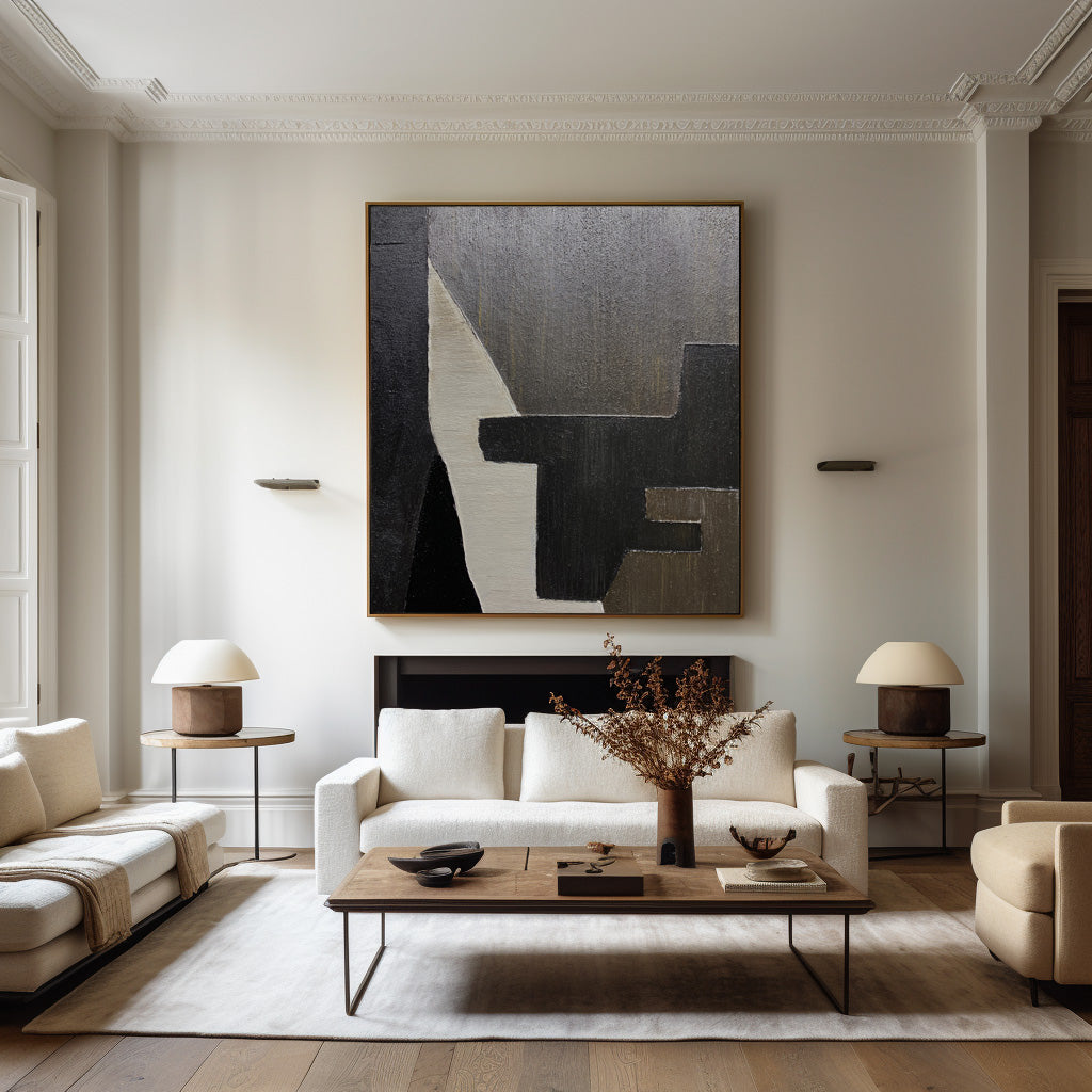 Minimalistisk Vægkunst i Lærred