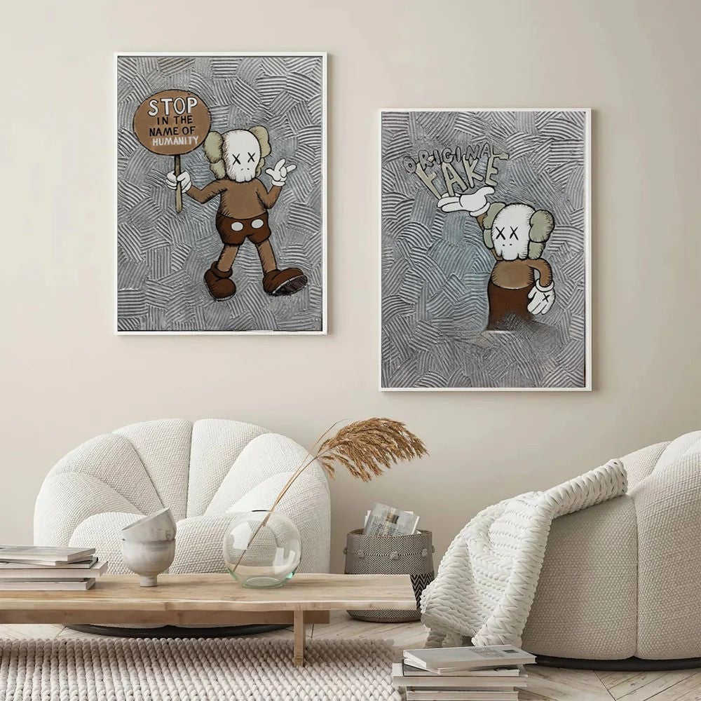 Kaws Maleri sæt i Lærred